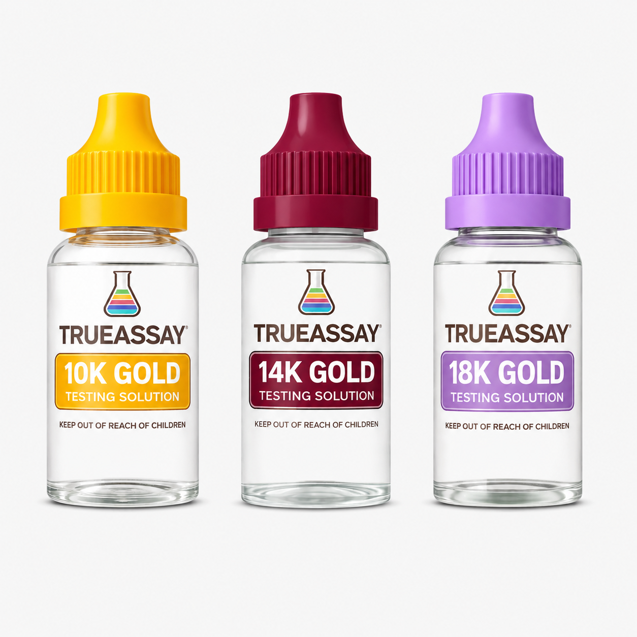 Gold Testing Solutions Set – 10K/14K/18K