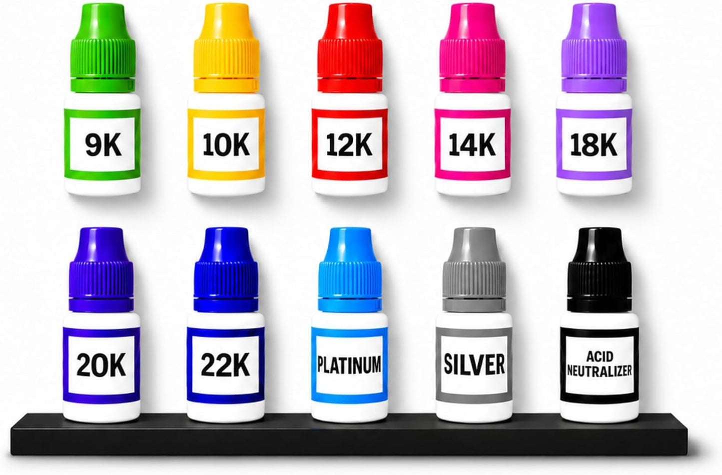 Complete Gold, Silver & Platinum Testing Kit with Stone & Acid Neutralizer – 9K–22K