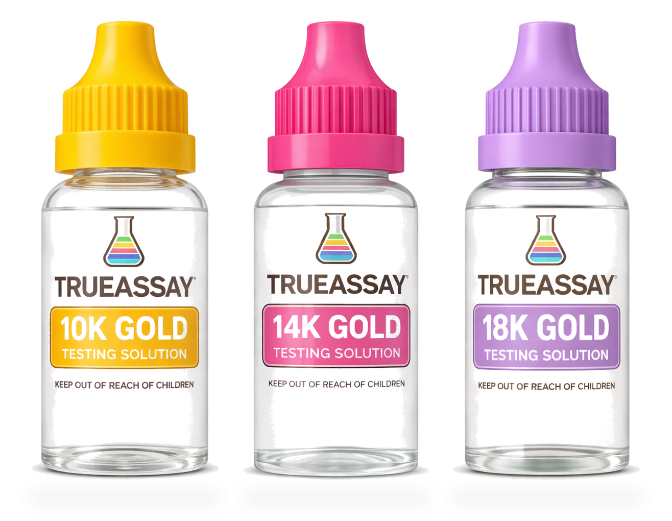 Gold Testing Solutions Set – 10K/14K/18K