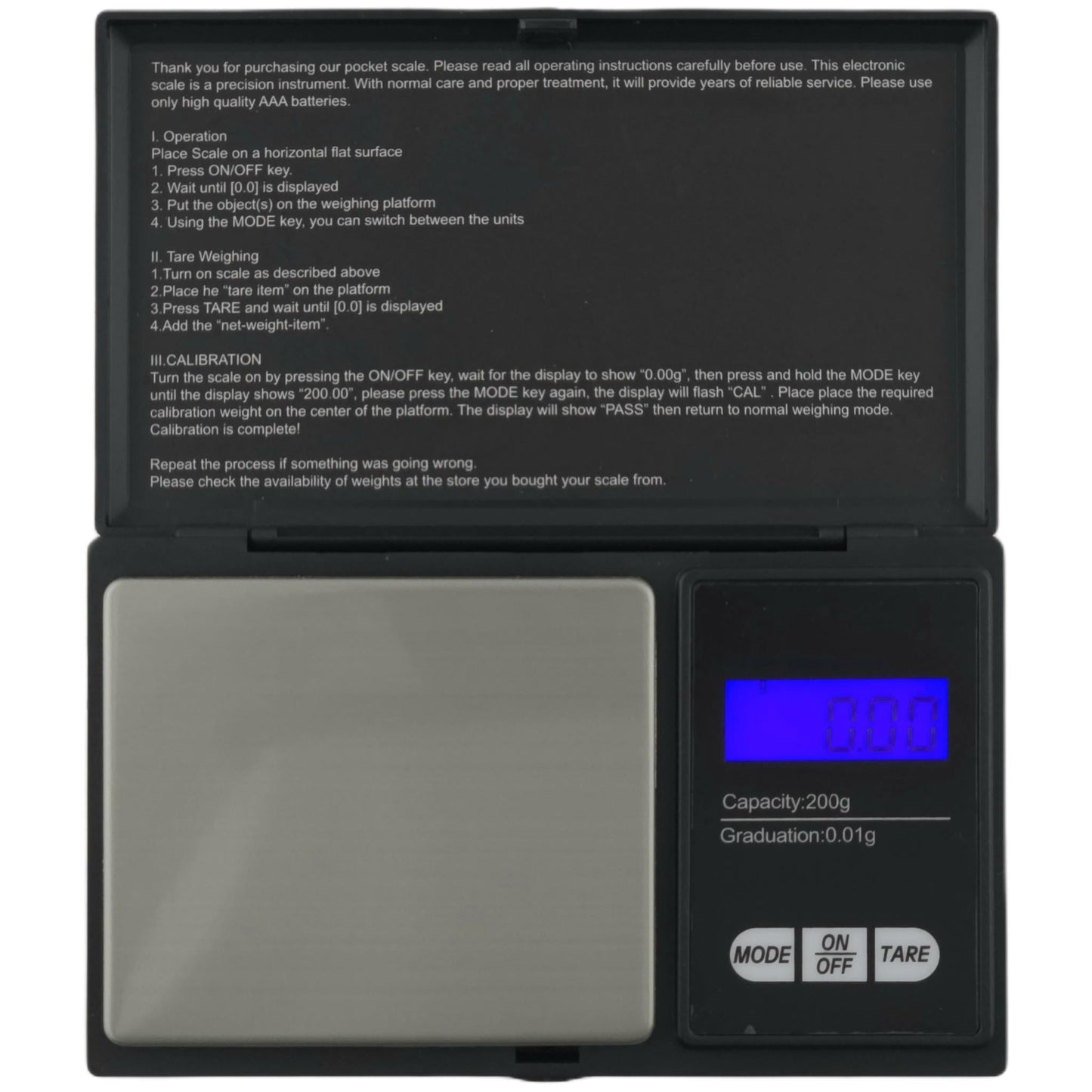Digital Jewelry Scale – 200g x 0.01g Precision Pocket Scale