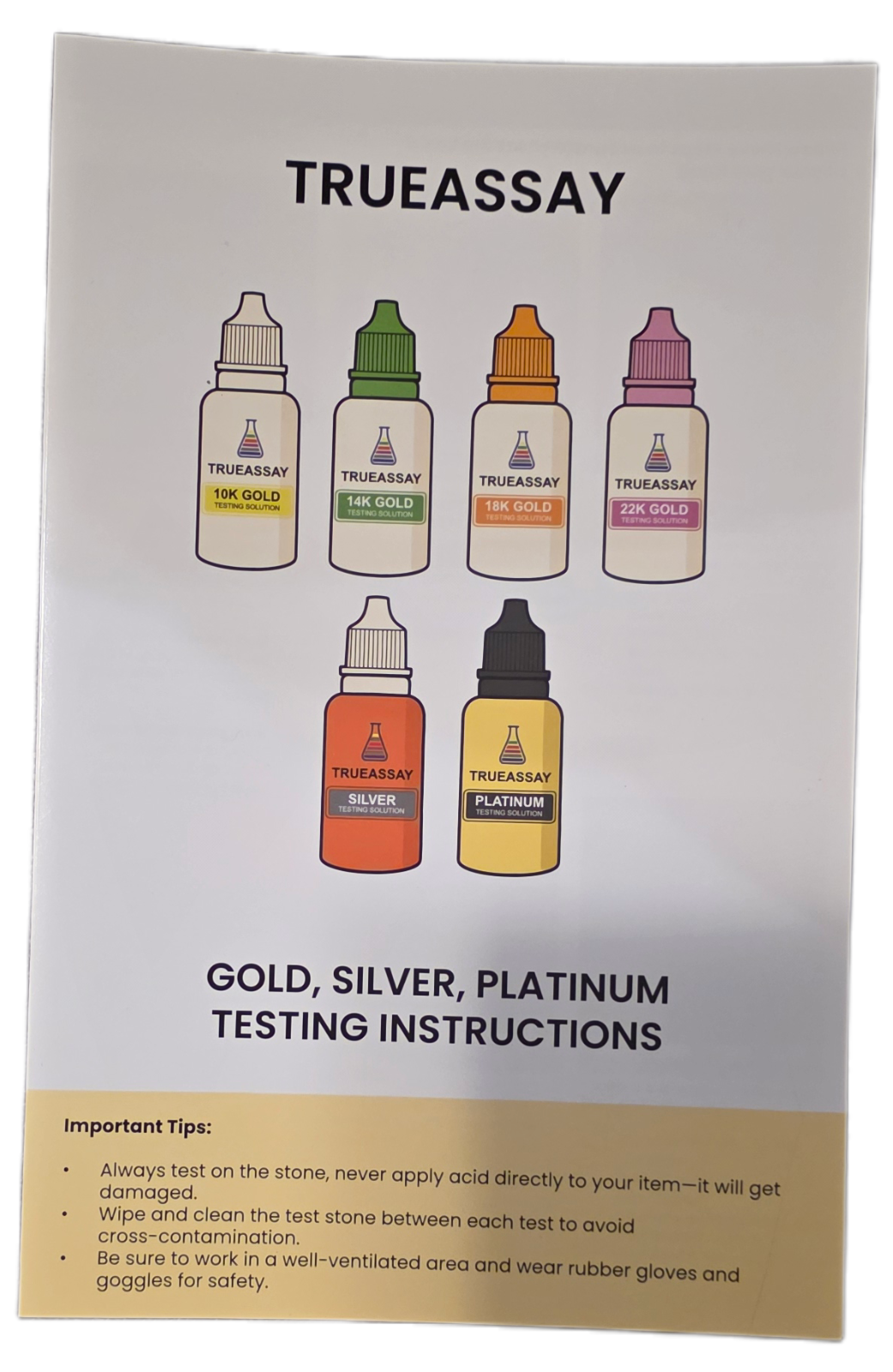 Core Gold-Silver-Platinum Testing Kit with Testing Stone + Magnet