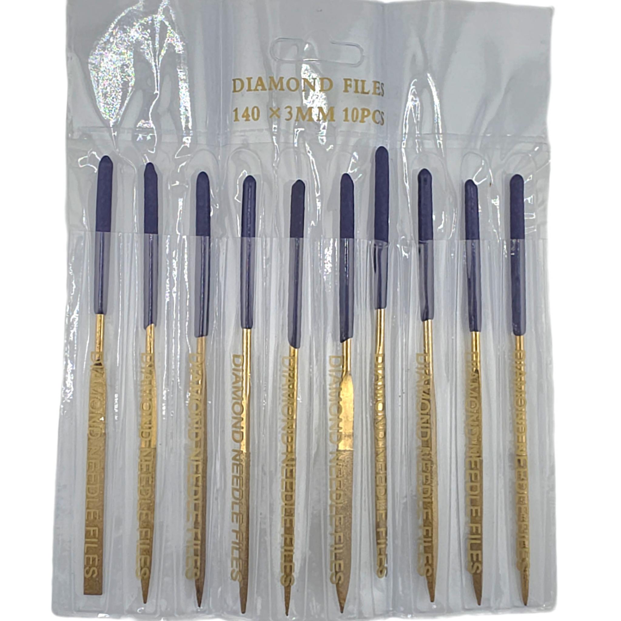 Diamond Needle File Set (10 Pieces) - Titanium Plated