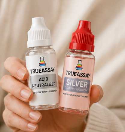 Kit para probar plata y oro de 14 quilates con neutralizador de ácido y piedra de 3x6