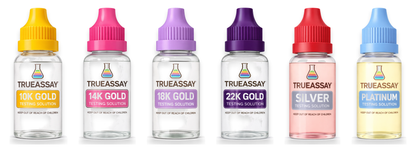 Kit complet d'analyse pour l'or, l'argent et le platine – Test à l'acide 10K/14K/18K/22K